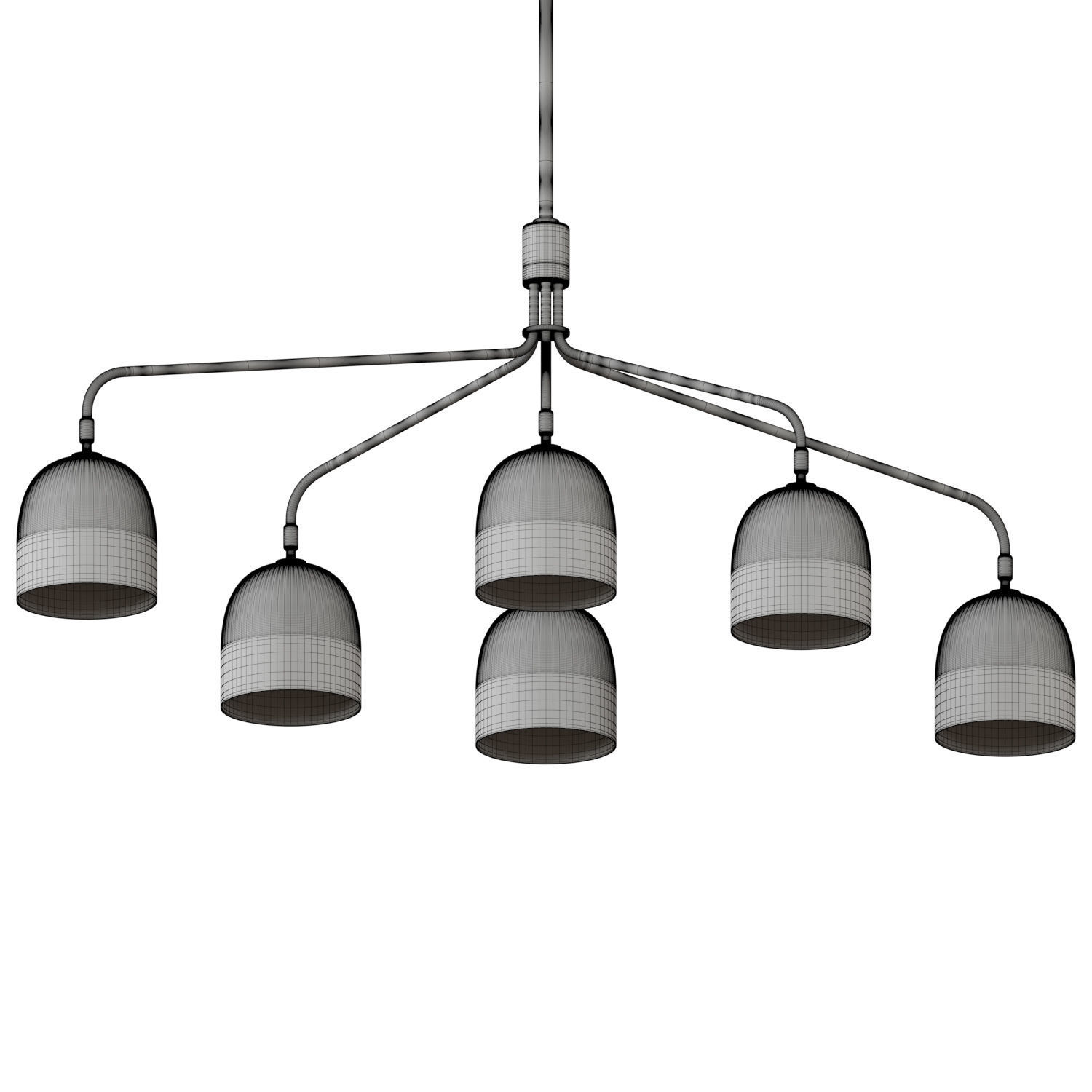 Howard Chandelier 6 Arm 3D model_4