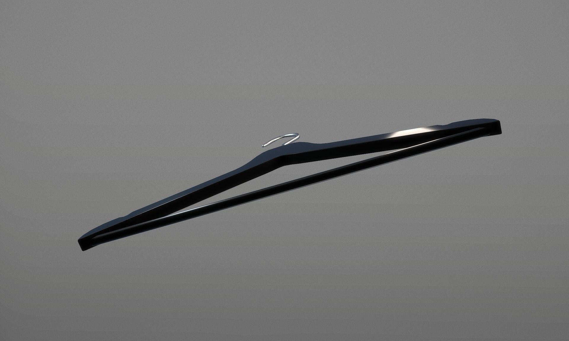 Plastic Black Coat Hanger 1A Low-poly 3D model_10