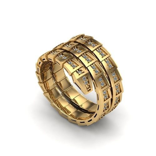 BVLGARI snake ring 3D print model