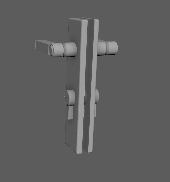 door lock Free low-poly 3D model_2