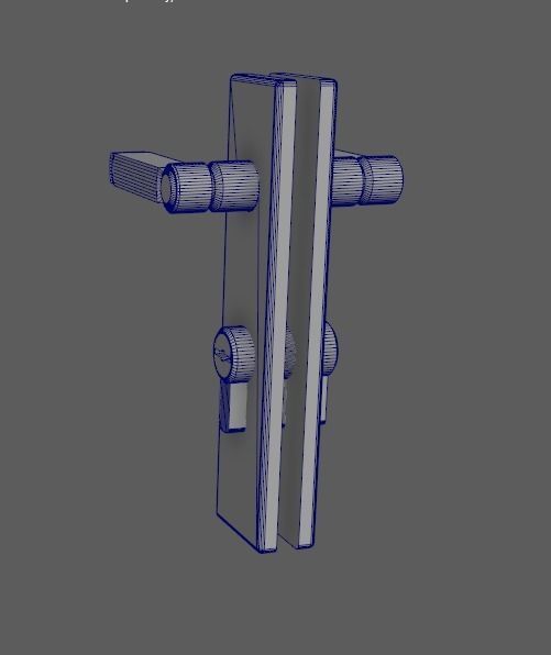 door lock Free low-poly 3D model_3