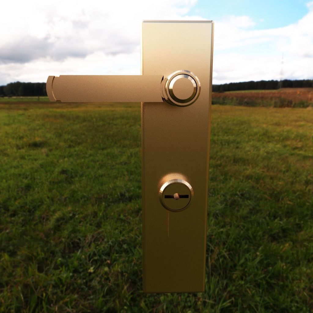 door lock Free low-poly 3D model_1