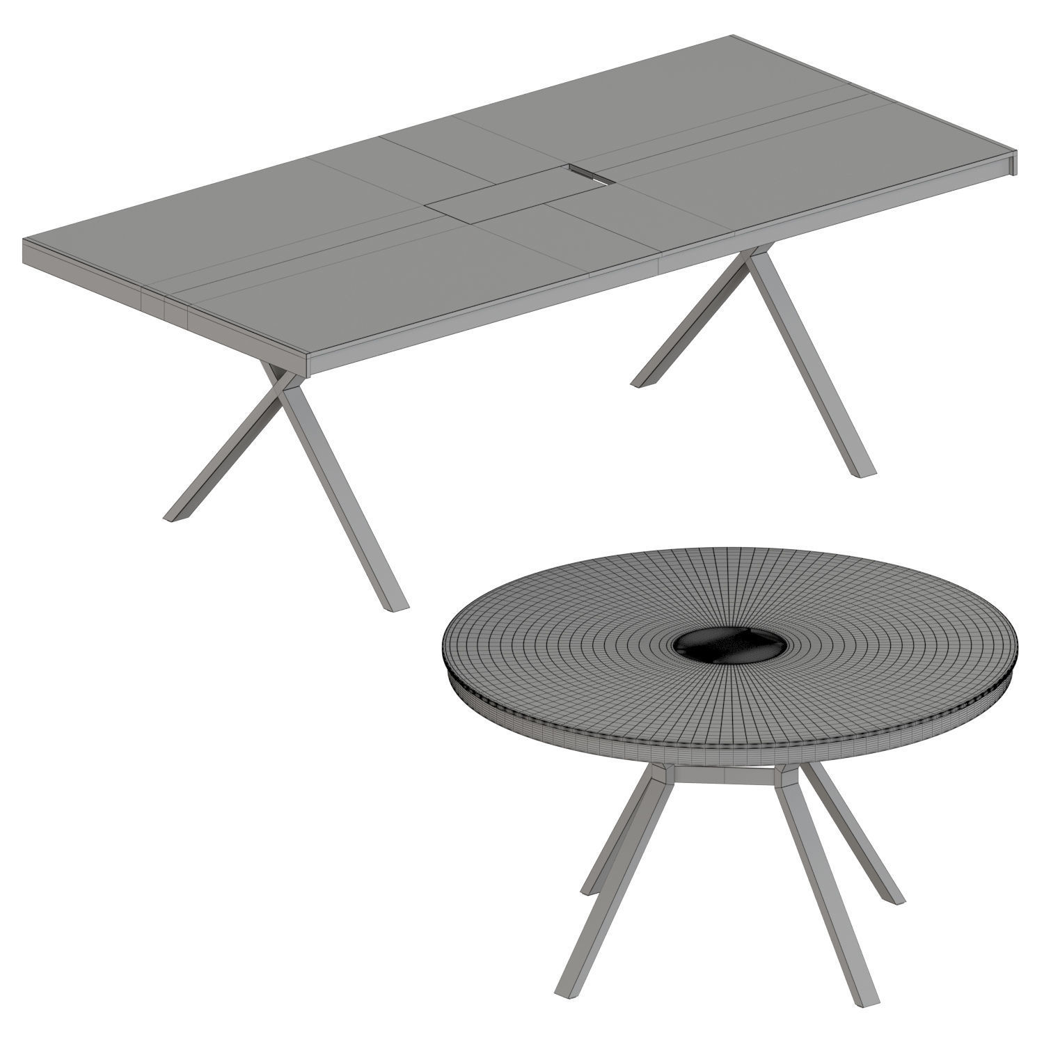 Frame X Table 3D model_4