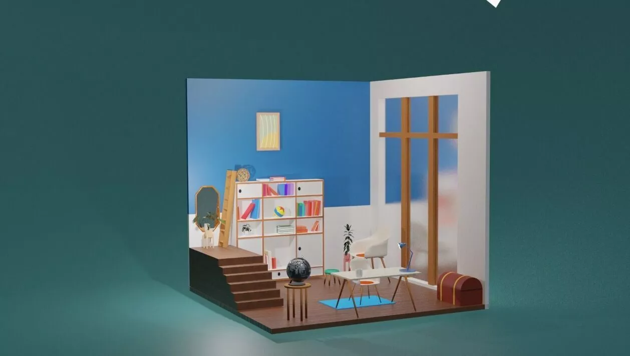 STUDY ROOM 3D model