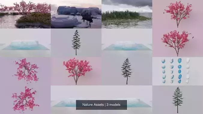 Nature Assets 3D Model Collection