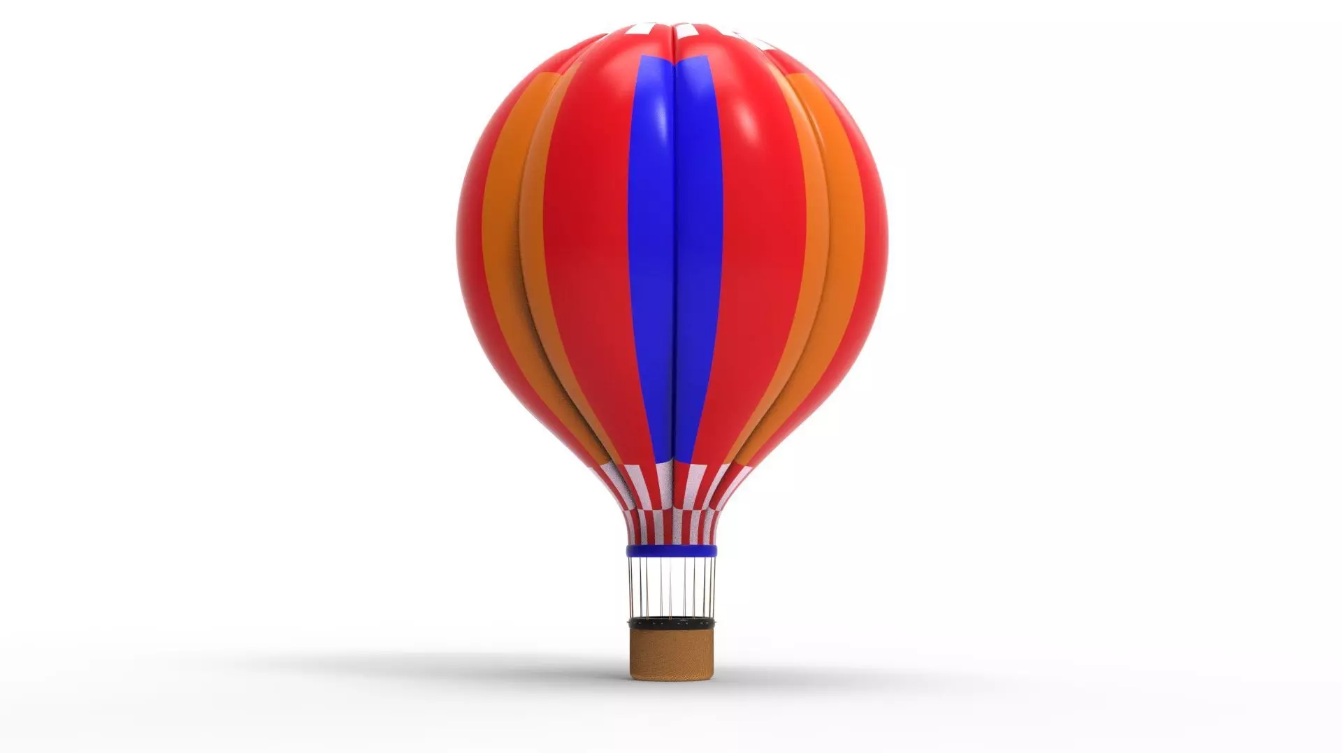 HOT AIR BALOON Low-poly 3D model