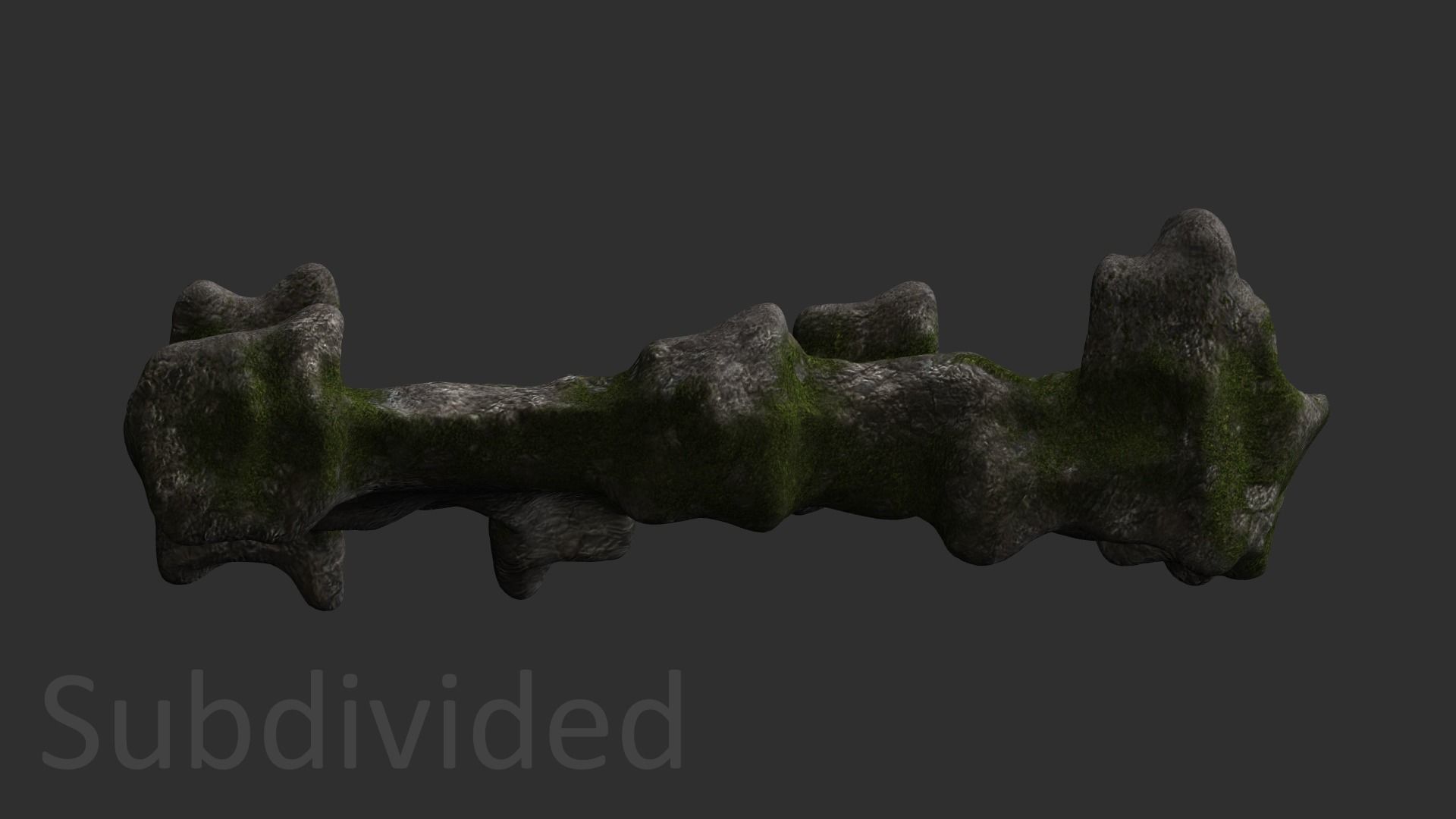 Stone Bridge - Moss Low-poly 3D model_10