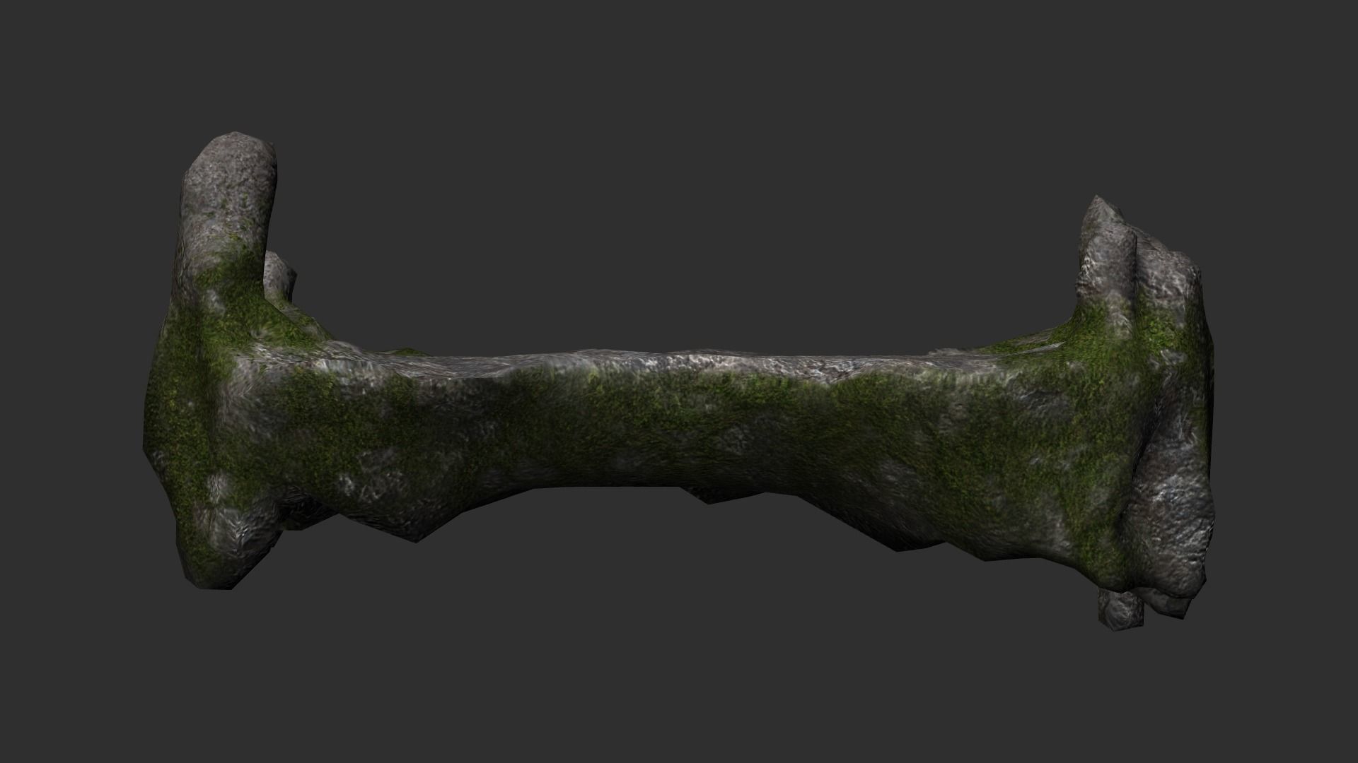 Stone Bridge - Moss Low-poly 3D model_7