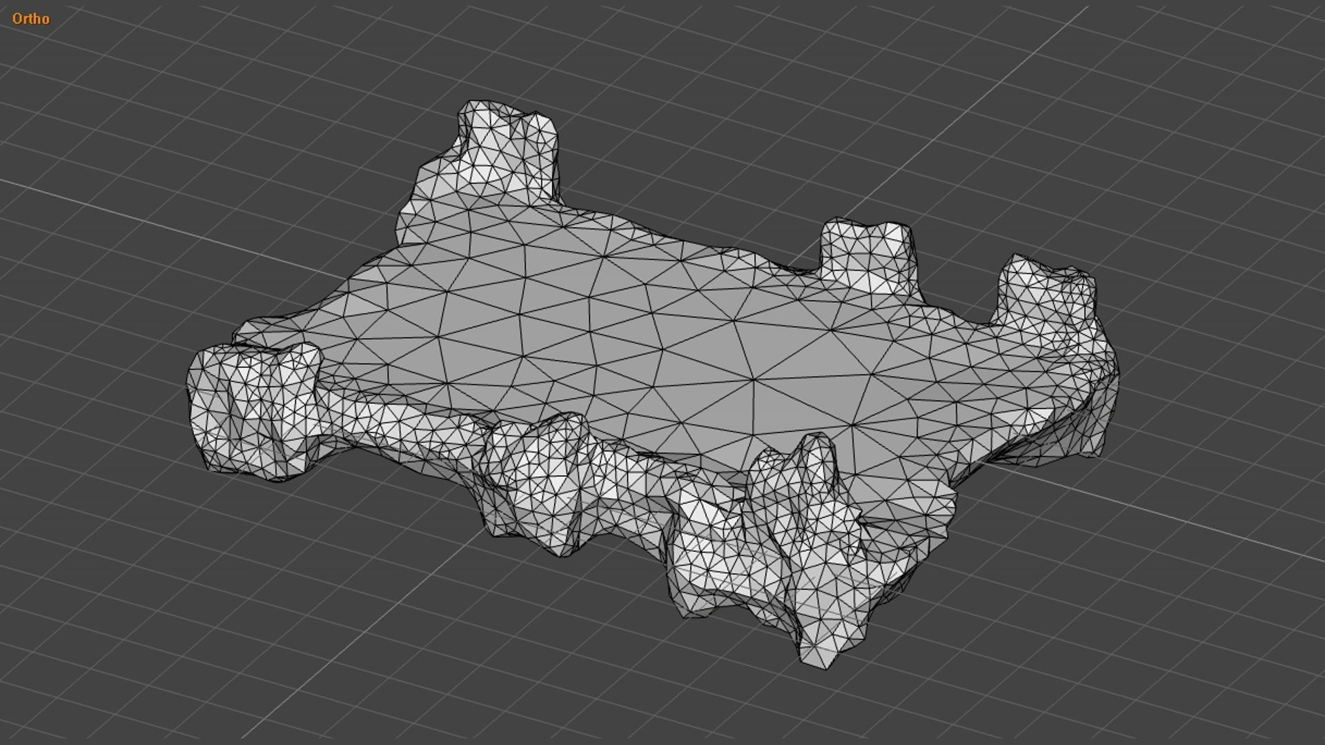 Stone Bridge - Moss Low-poly 3D model_12