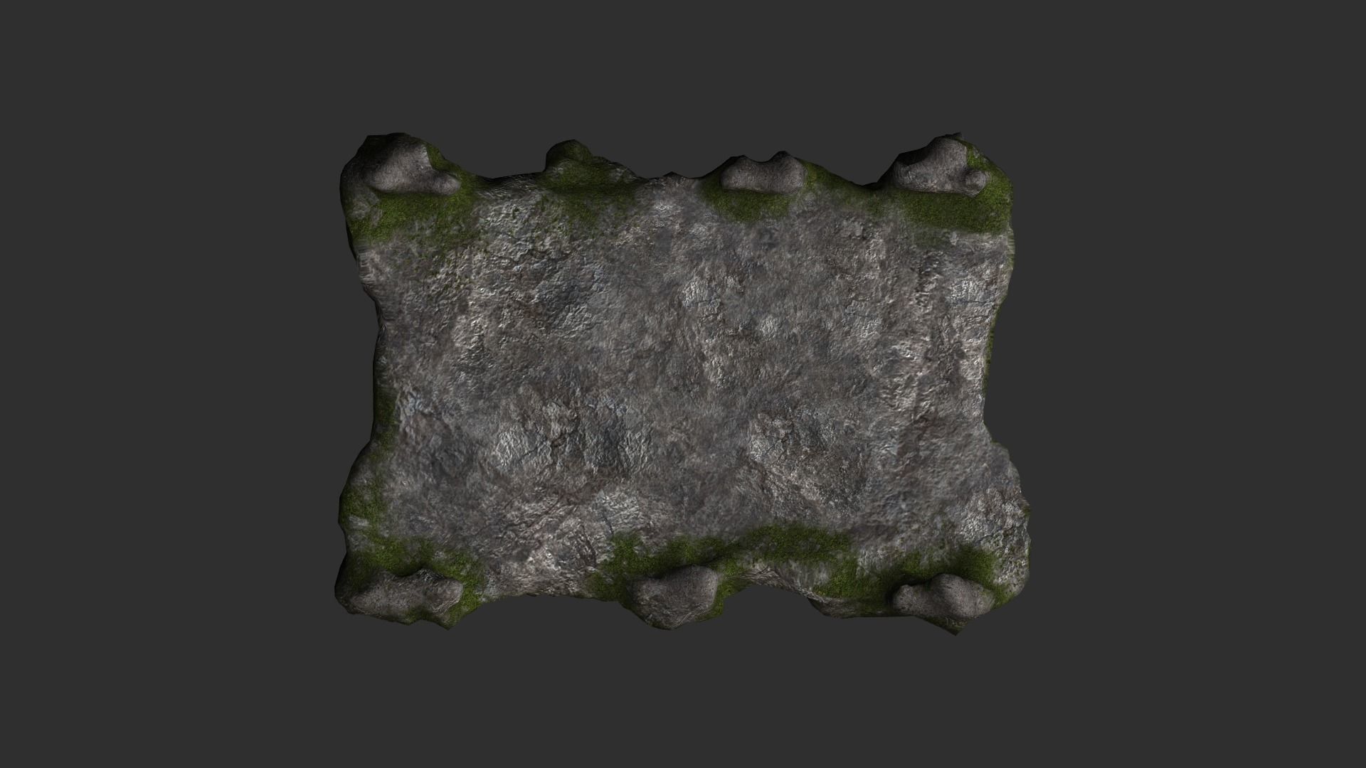 Stone Bridge - Moss Low-poly 3D model_5