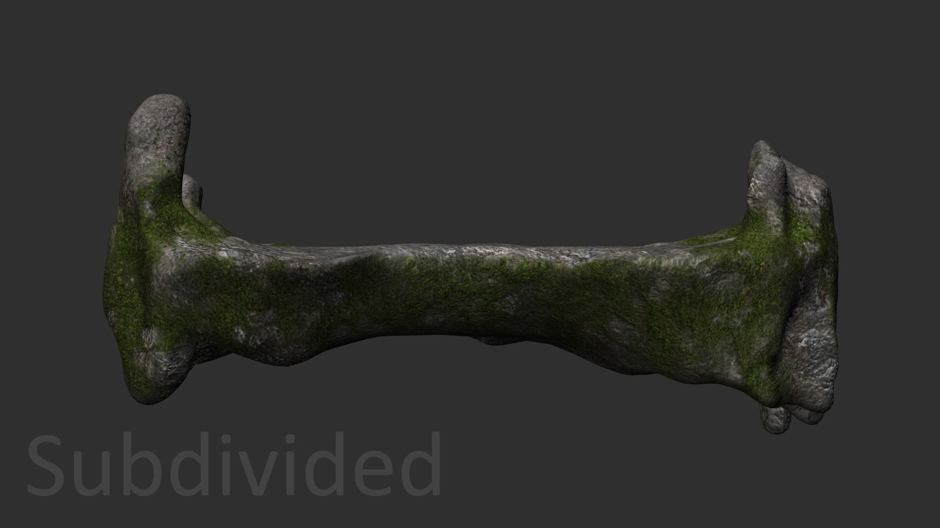 Stone Bridge - Moss Low-poly 3D model_11