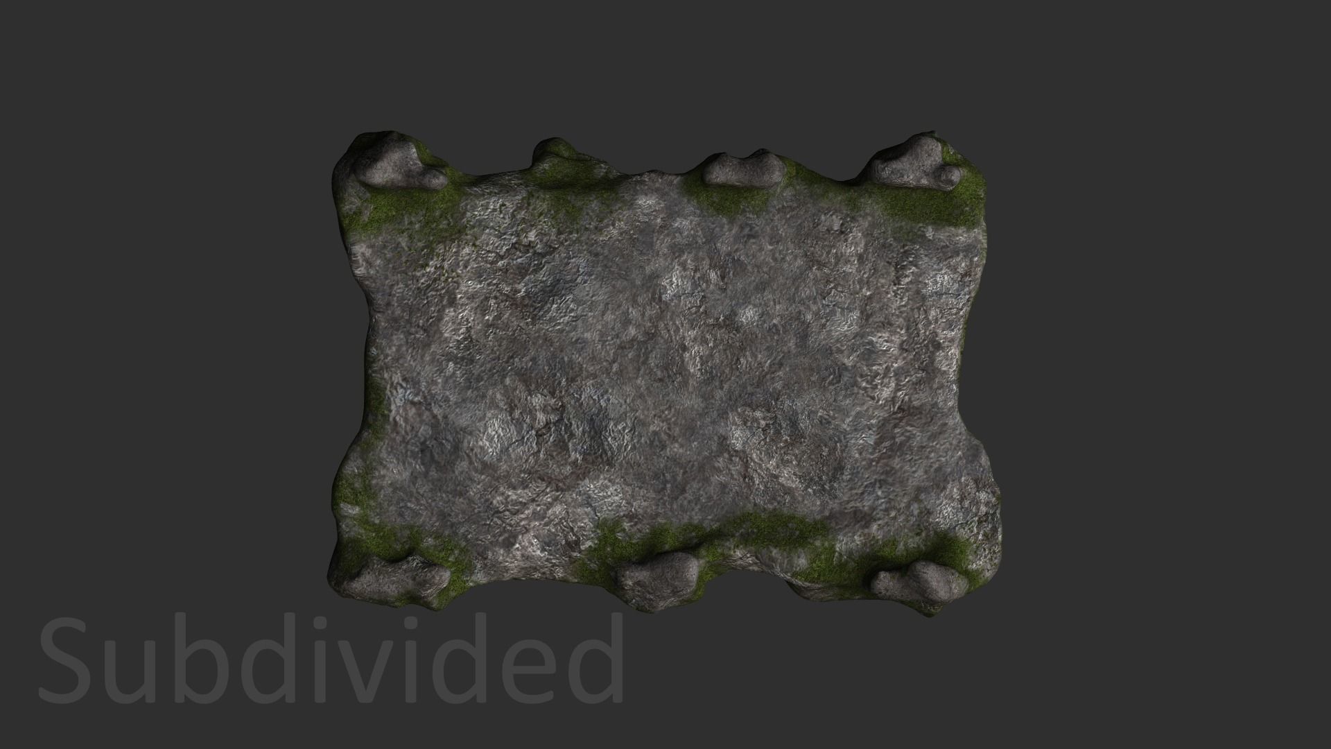 Stone Bridge - Moss Low-poly 3D model_9