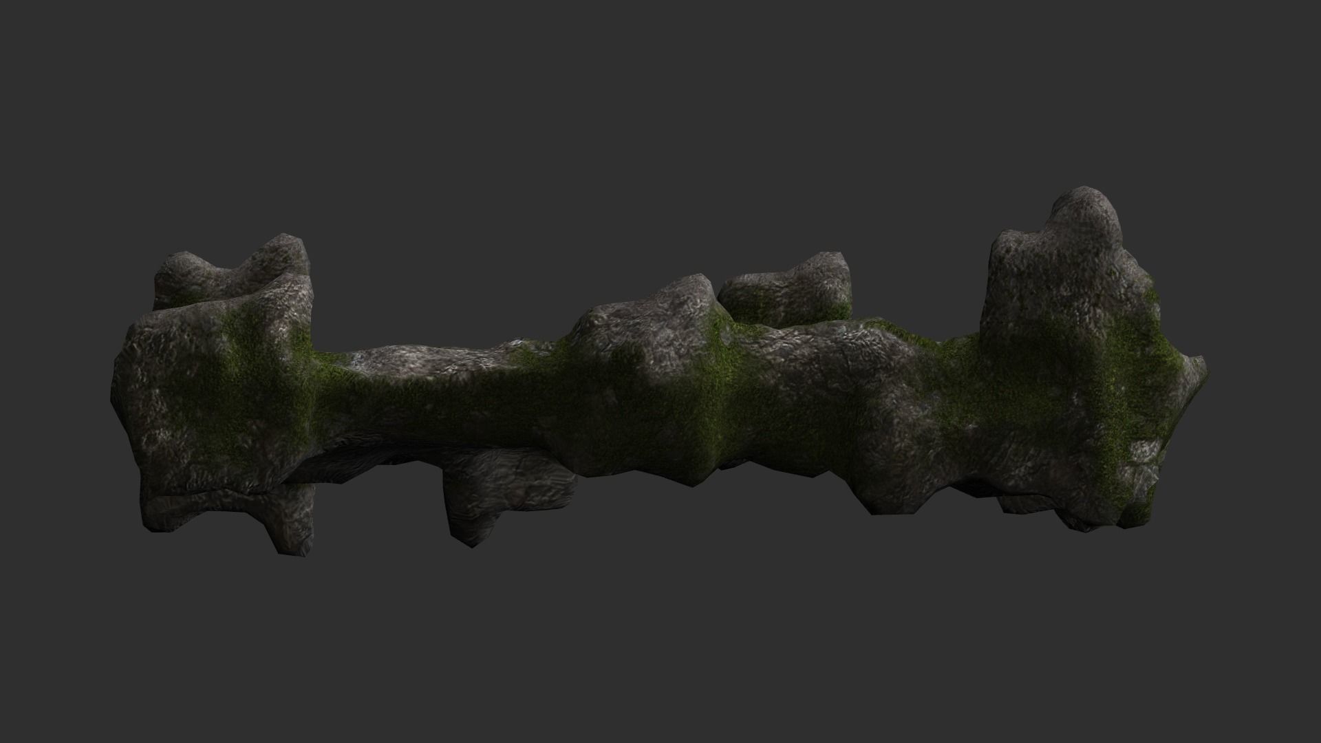 Stone Bridge - Moss Low-poly 3D model_6
