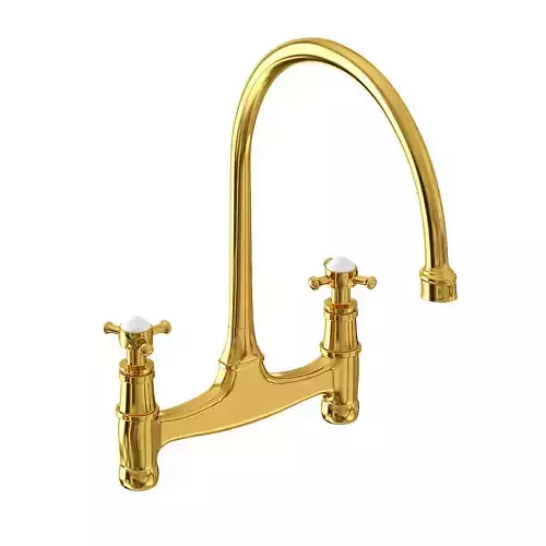  Georgian Era Double Handle Kitchen Faucet