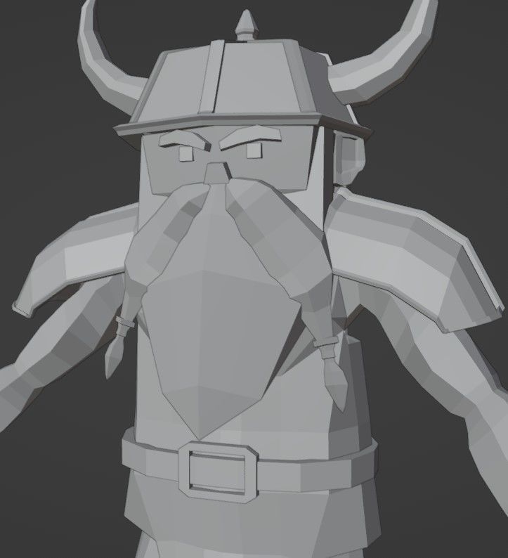 3D Dwarf Blender Low-poly 3D model_4