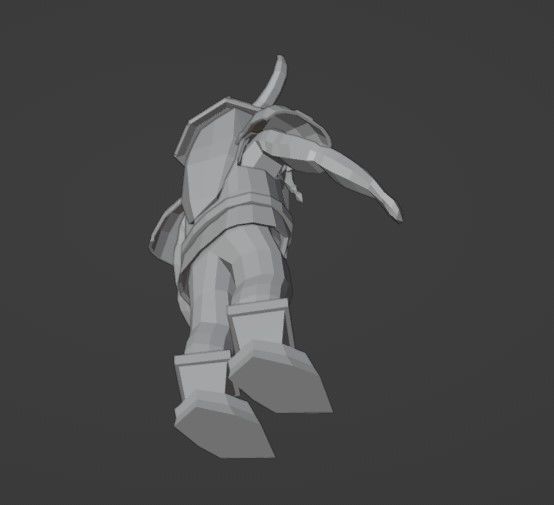 3D Dwarf Blender Low-poly 3D model_3