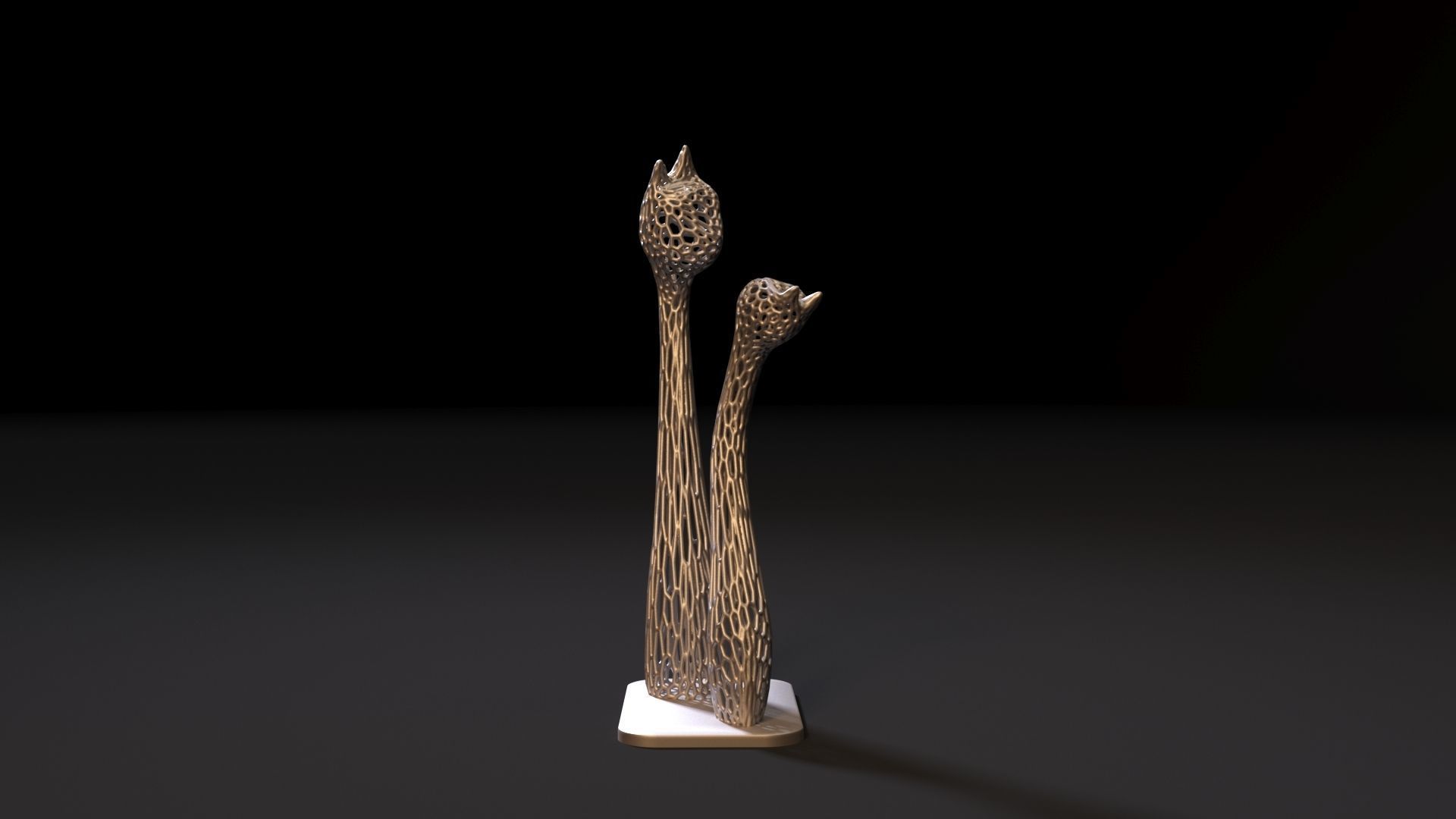 Cat statue 3D print model_3