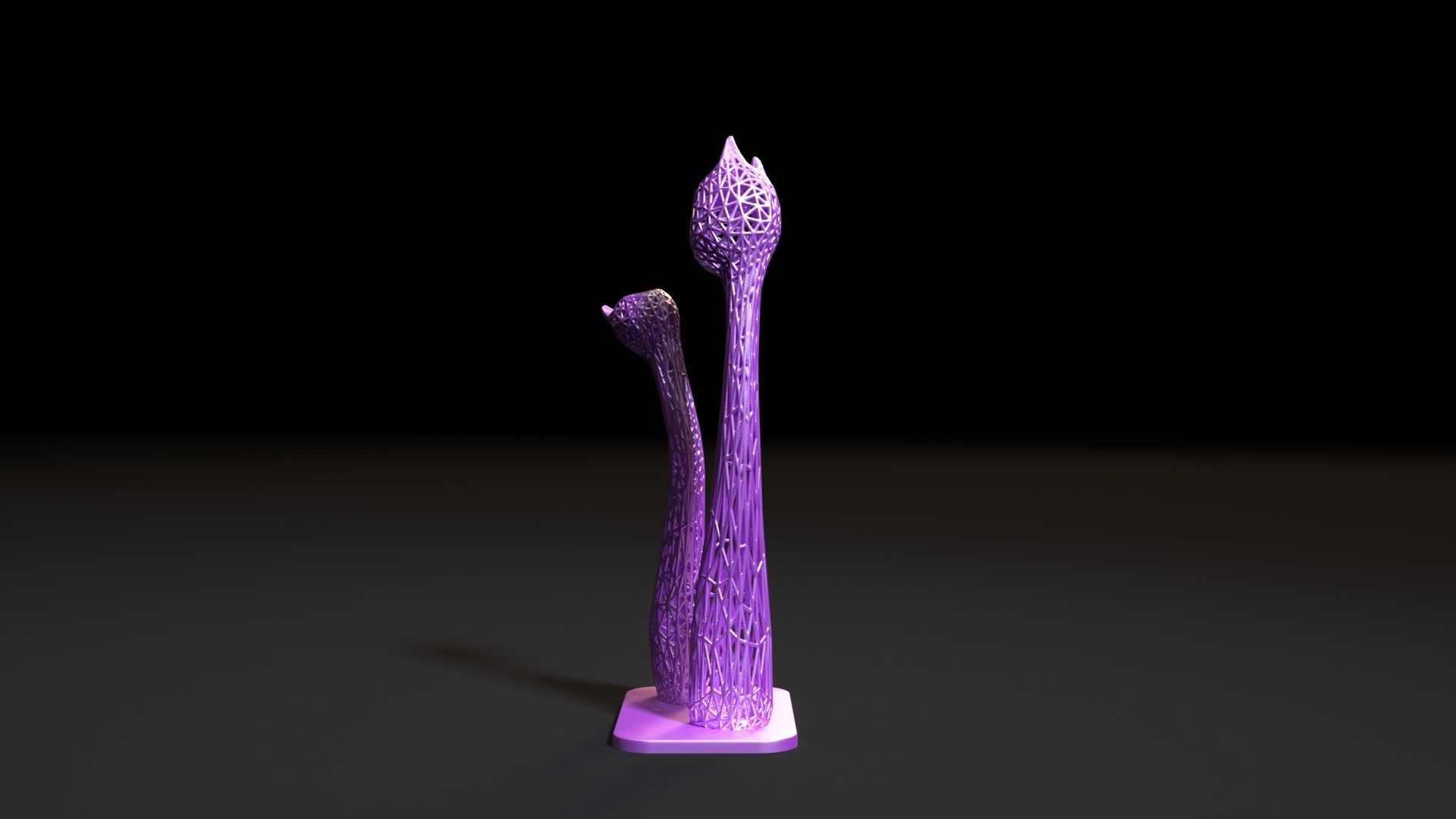 Cat statue 3D print model_15