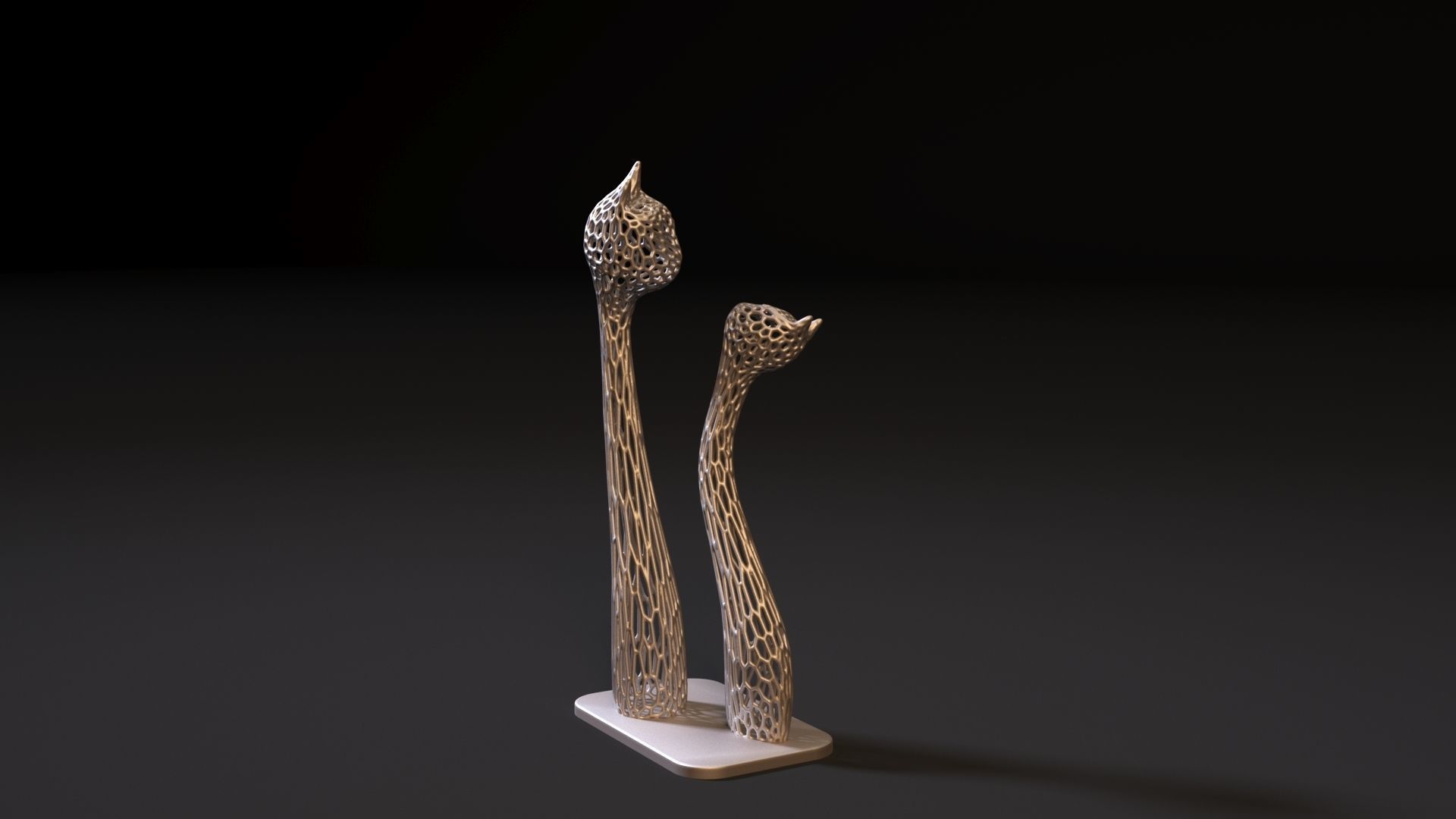 Cat statue 3D print model_1