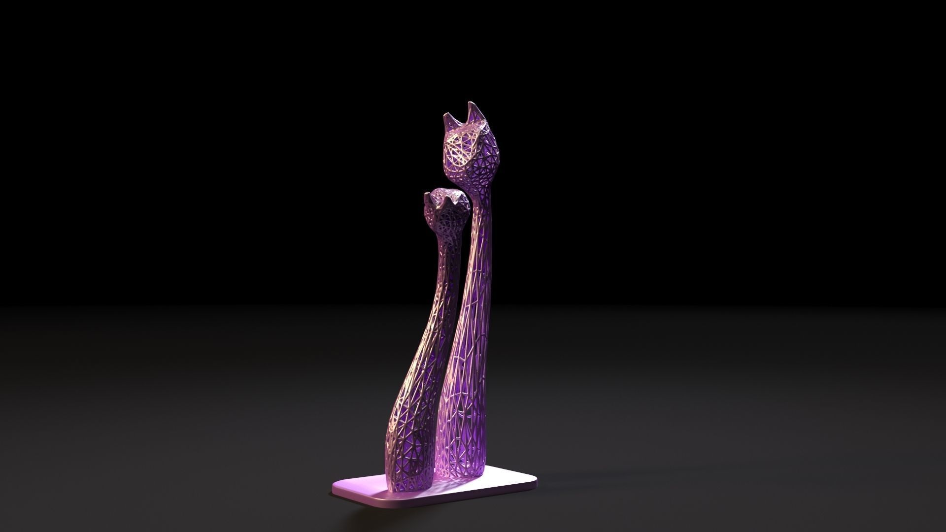Cat statue 3D print model_9
