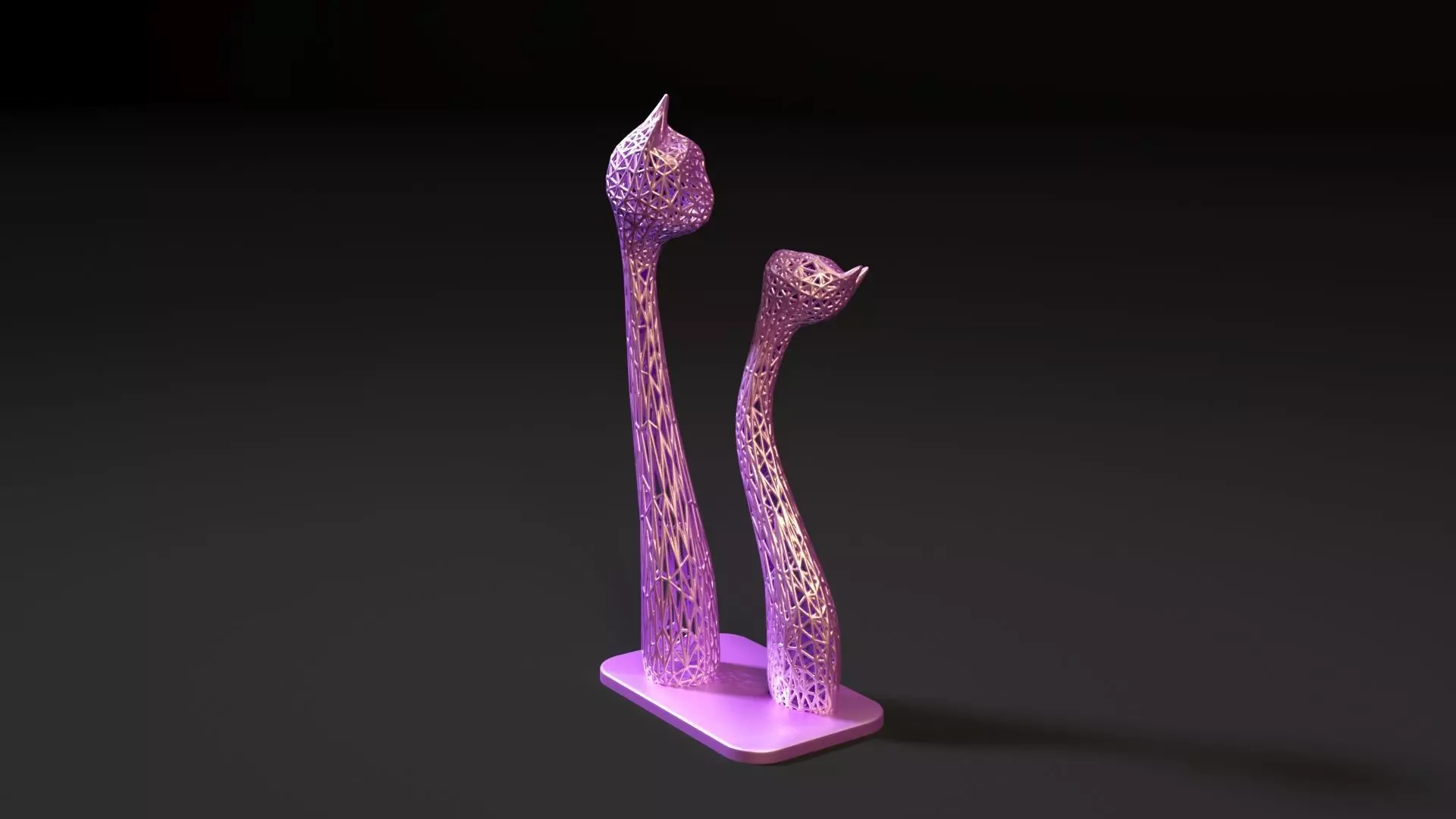 Cat statue 3D print model_0
