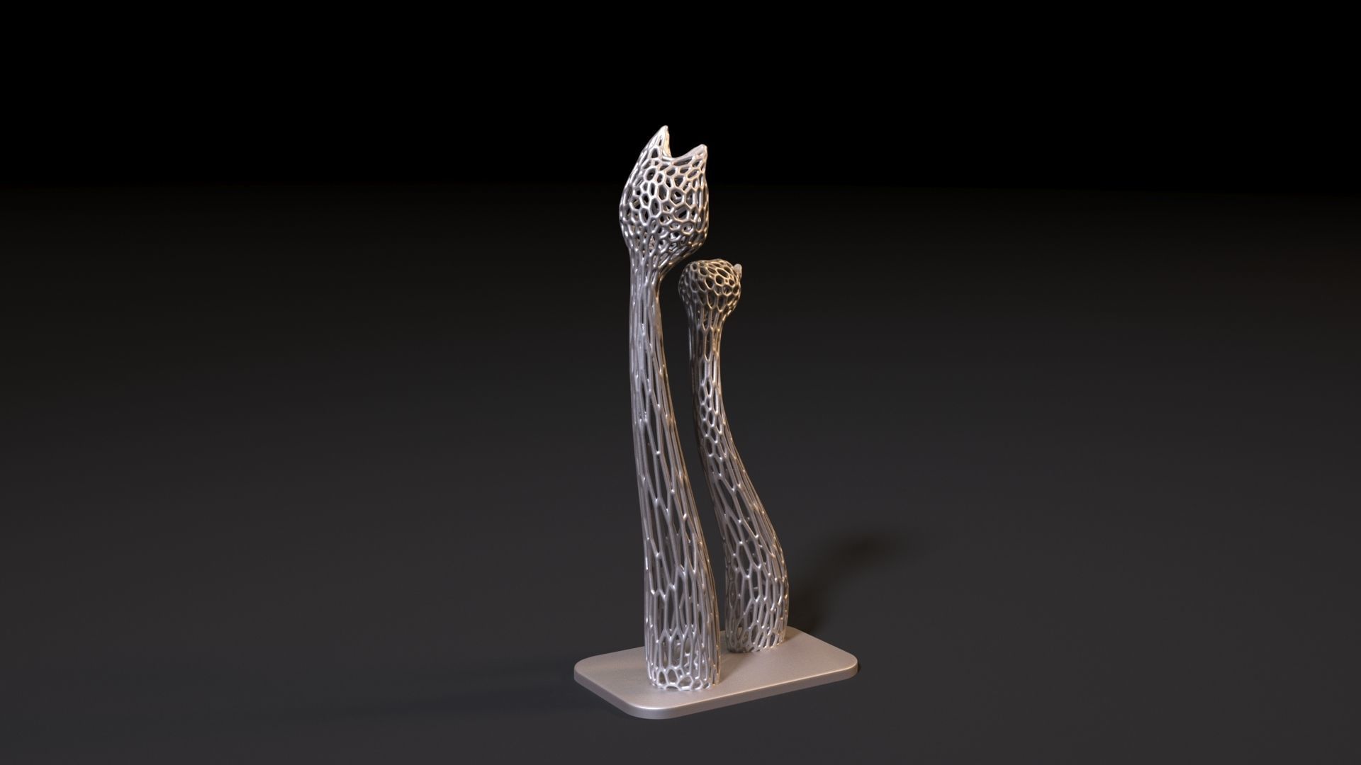 Cat statue 3D print model_12