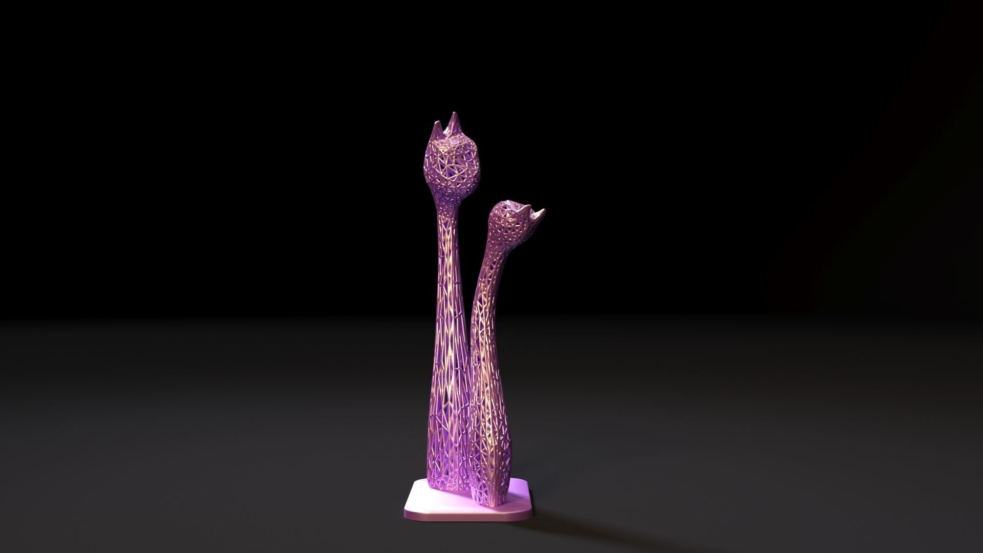 Cat statue 3D print model_2
