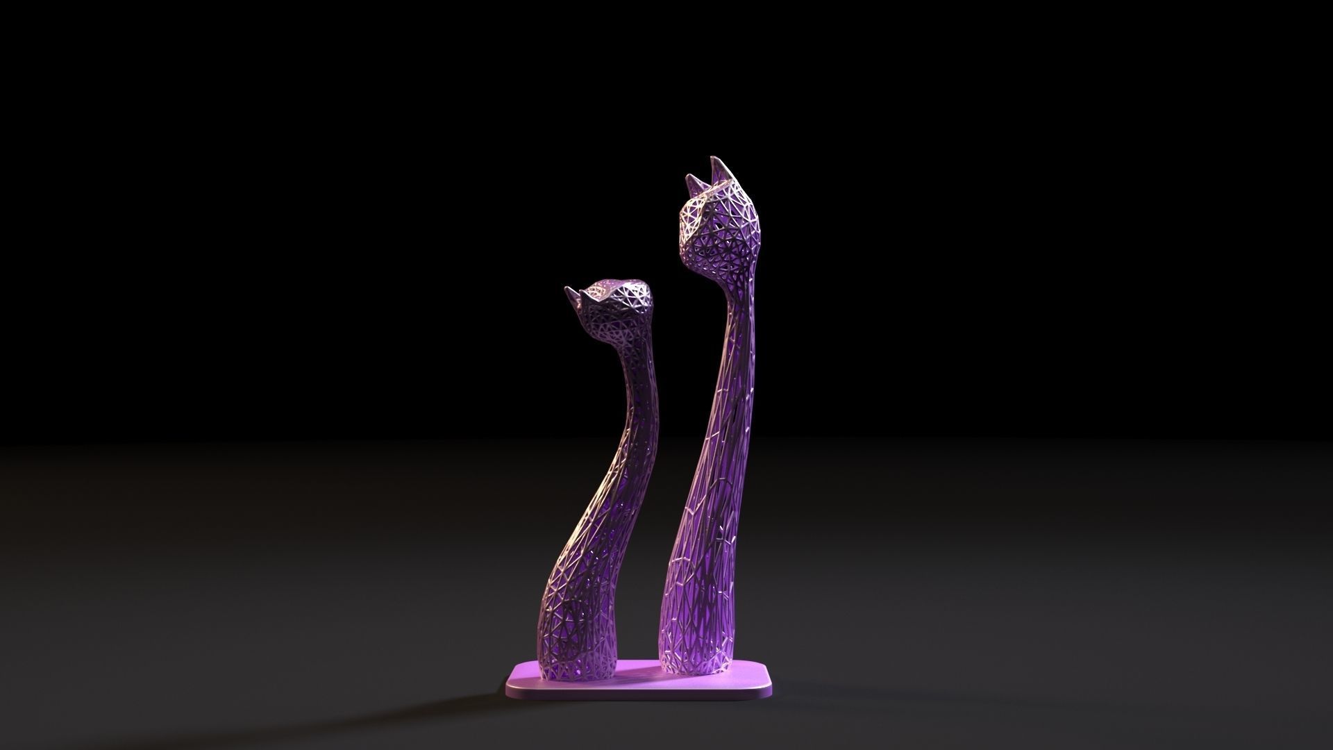 Cat statue 3D print model_11