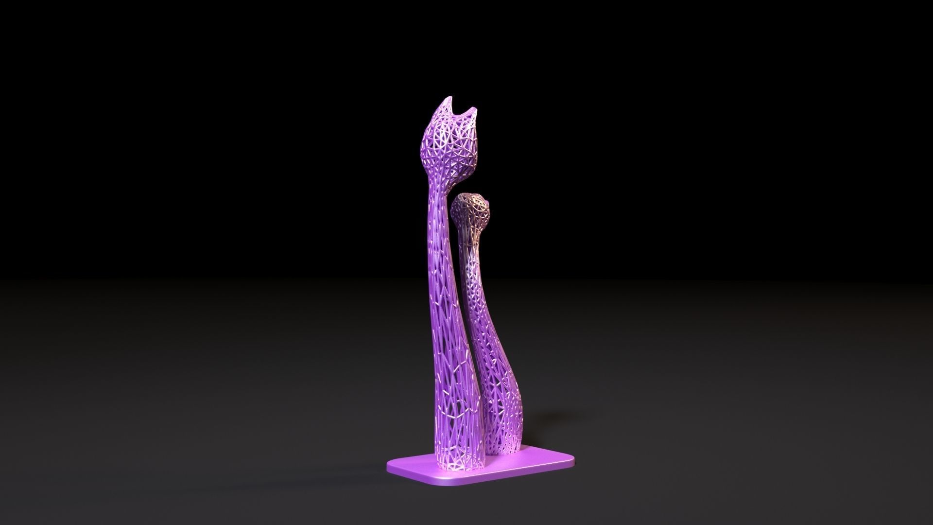 Cat statue 3D print model_7