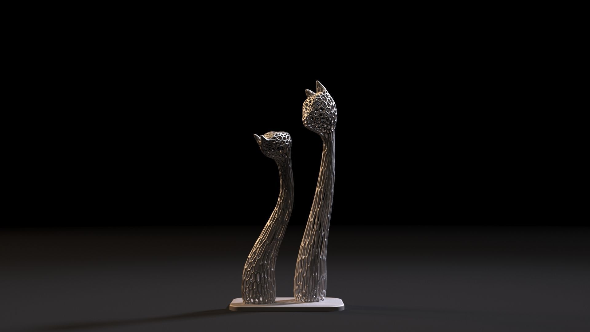 Cat statue 3D print model_6
