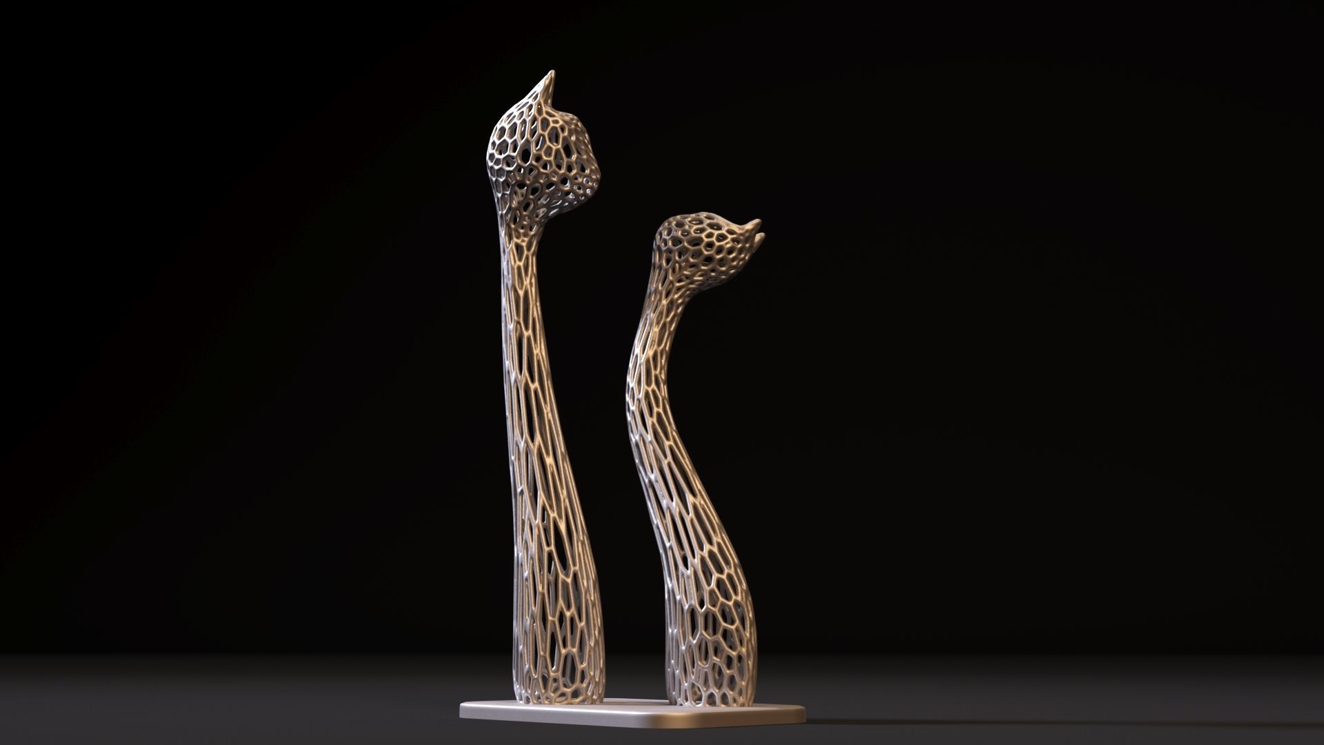 Cat statue 3D print model_18