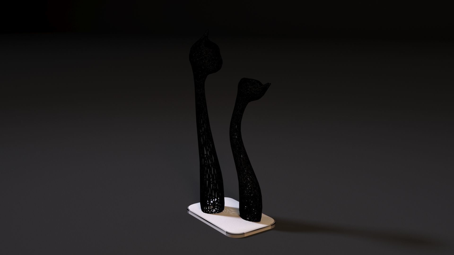 Cat statue 3D print model_21