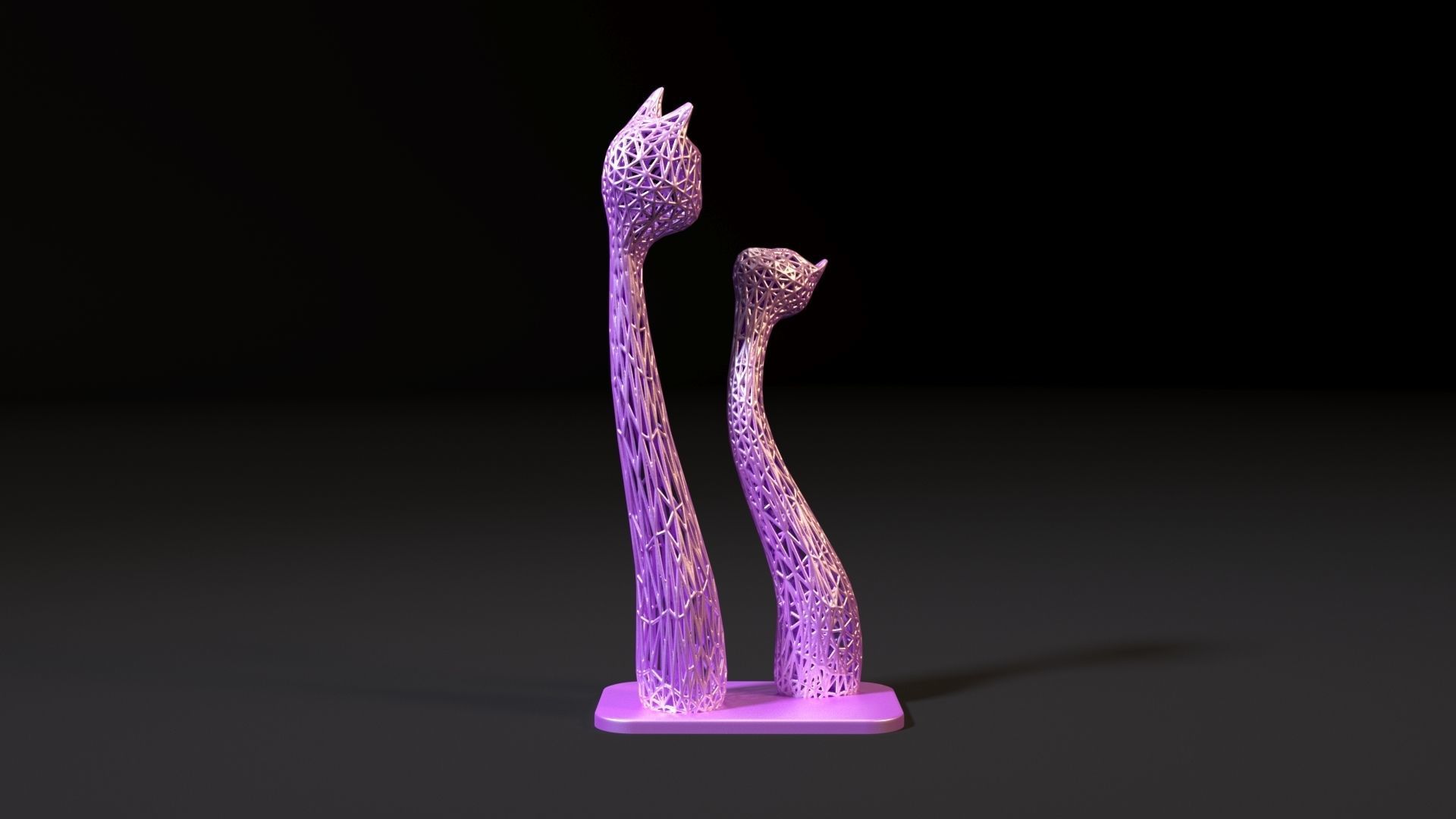Cat statue 3D print model_4