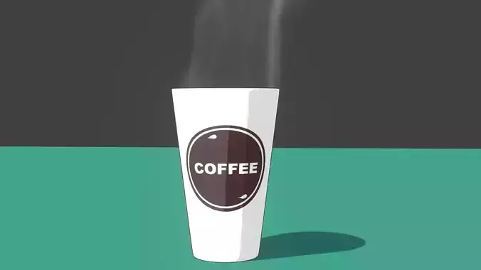 Hot coffee 3D model