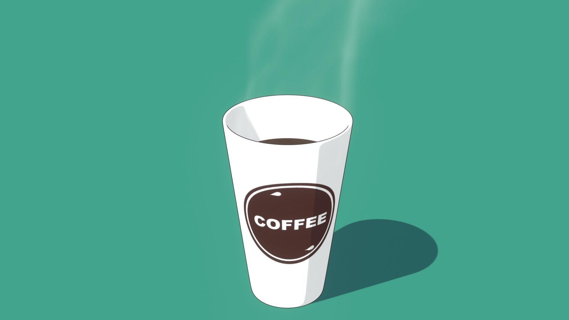 Hot coffee 3D model 3D model_4