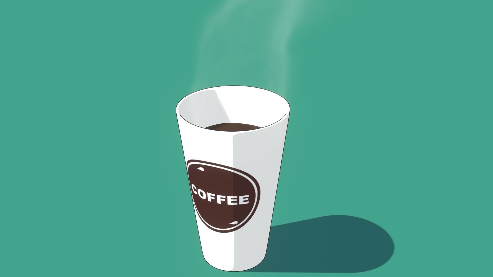 Hot coffee 3D model 3D model_3