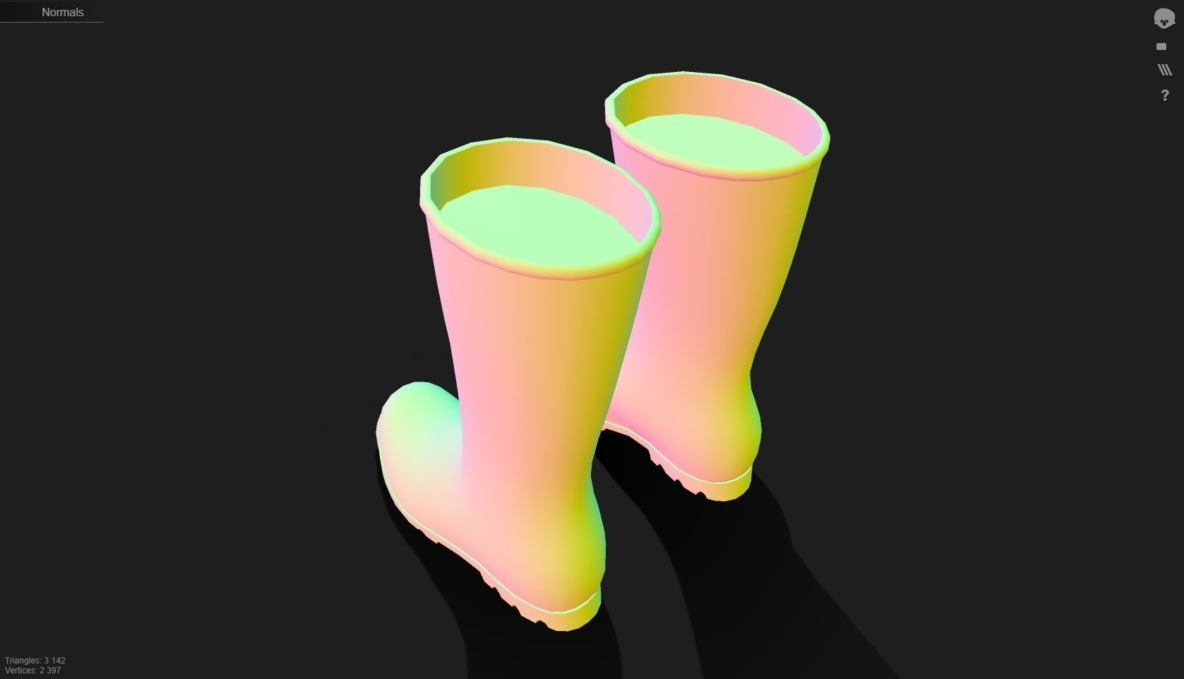 Rubber boots 3D model_11