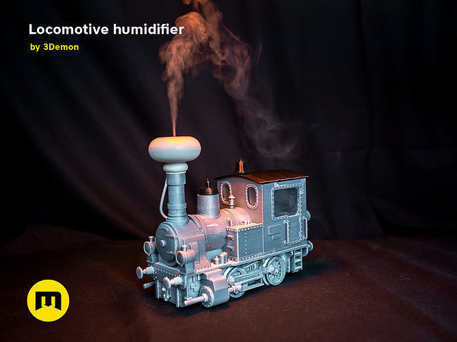 Locomotive Air Humidifier 3D print model