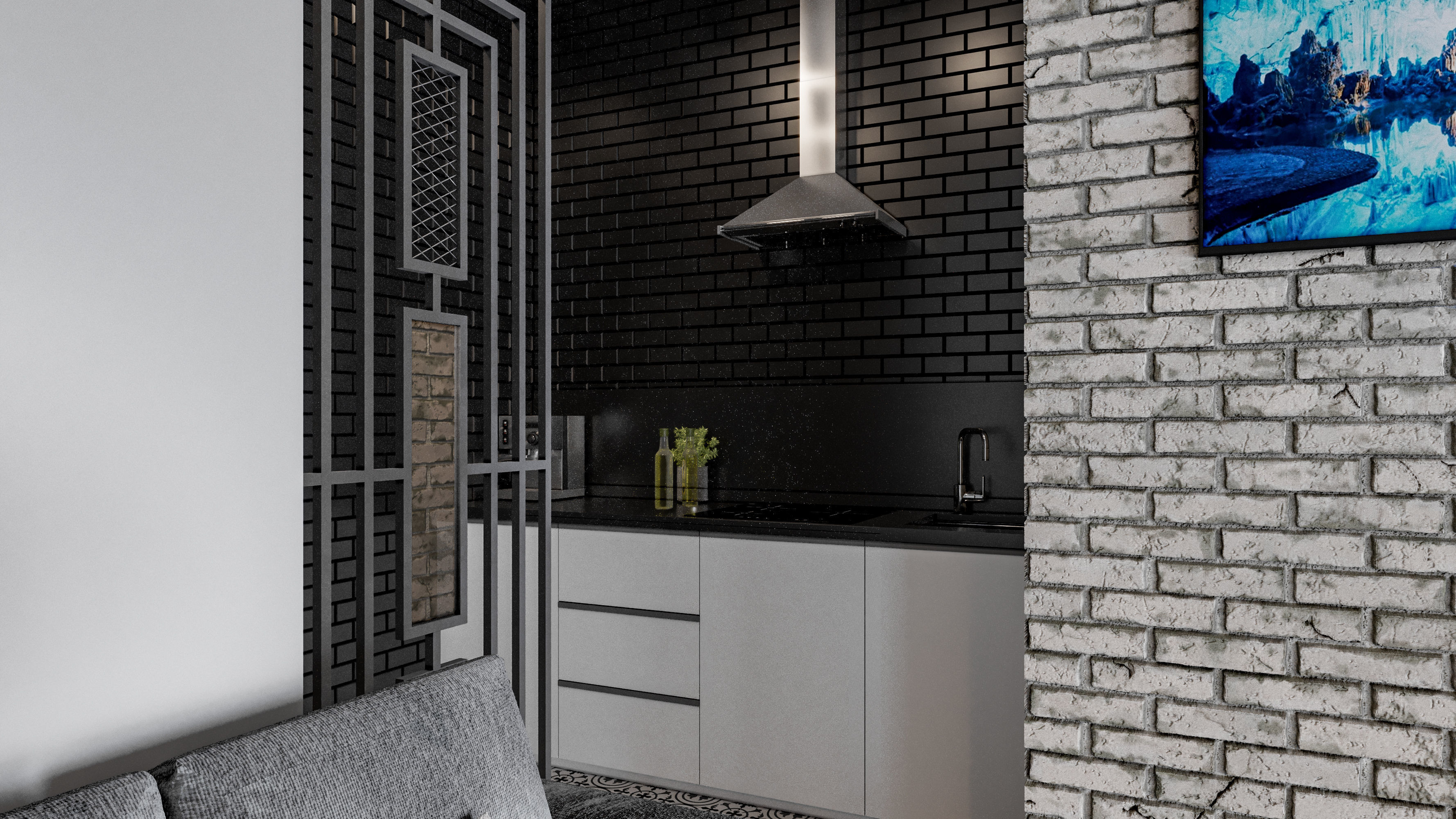 Barber Shop Design 3D model_12