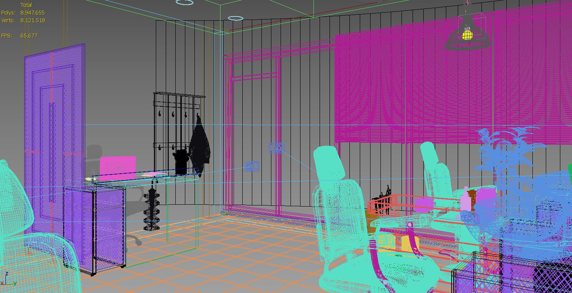 Barber Shop Design 3D model_9