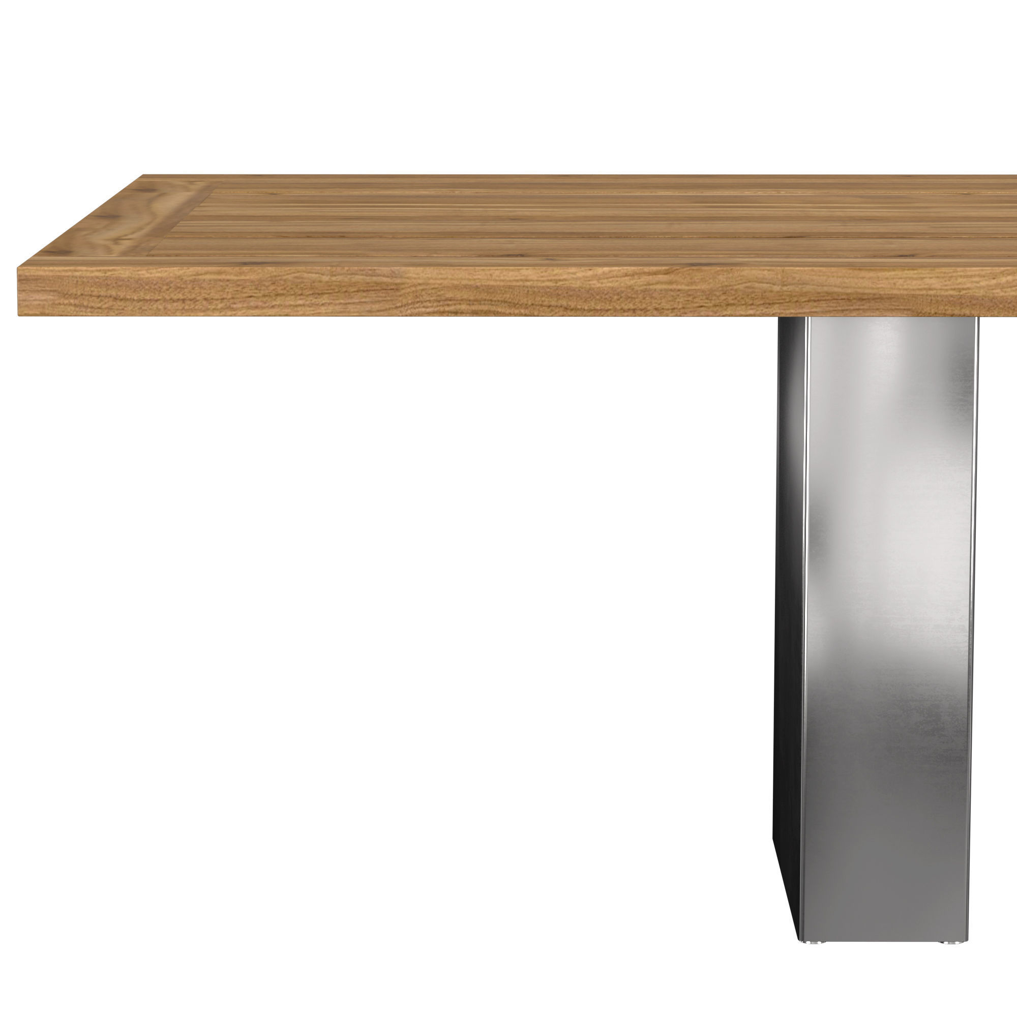 Doble modern design teak table 3D model_2