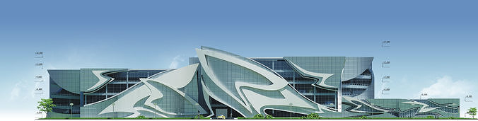 Parking Concept Building 3D model 2