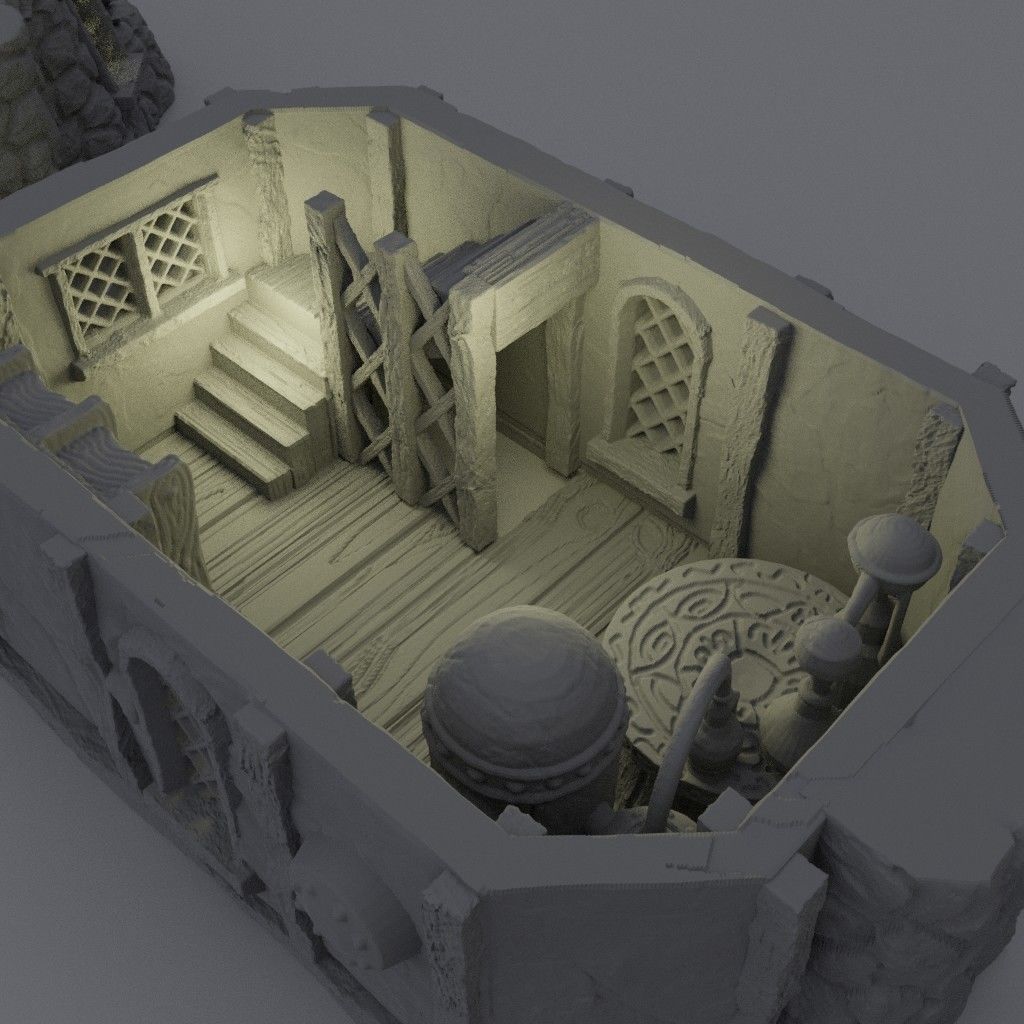 Alchemist House Tabletop Terrain 28 MM 3D print model_9