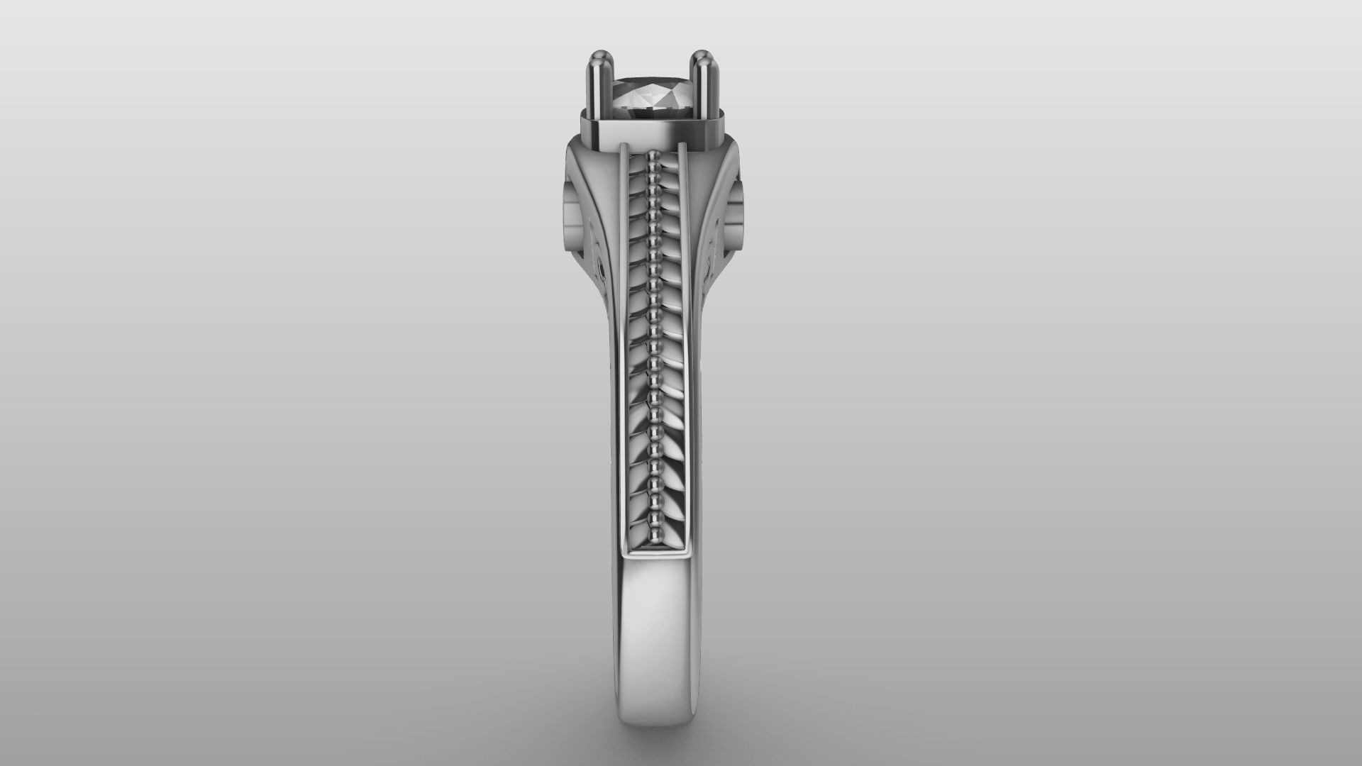 weave shank diamond ring stl verified  3D print model_23