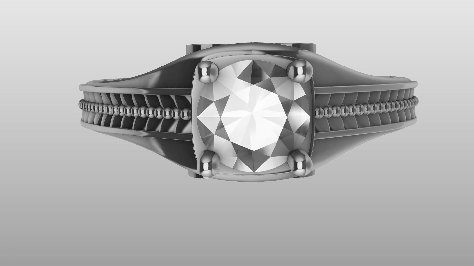 weave shank diamond ring stl verified  3D print model_31