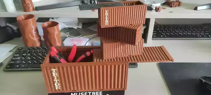 Shipping container 20DV printable 3D print model