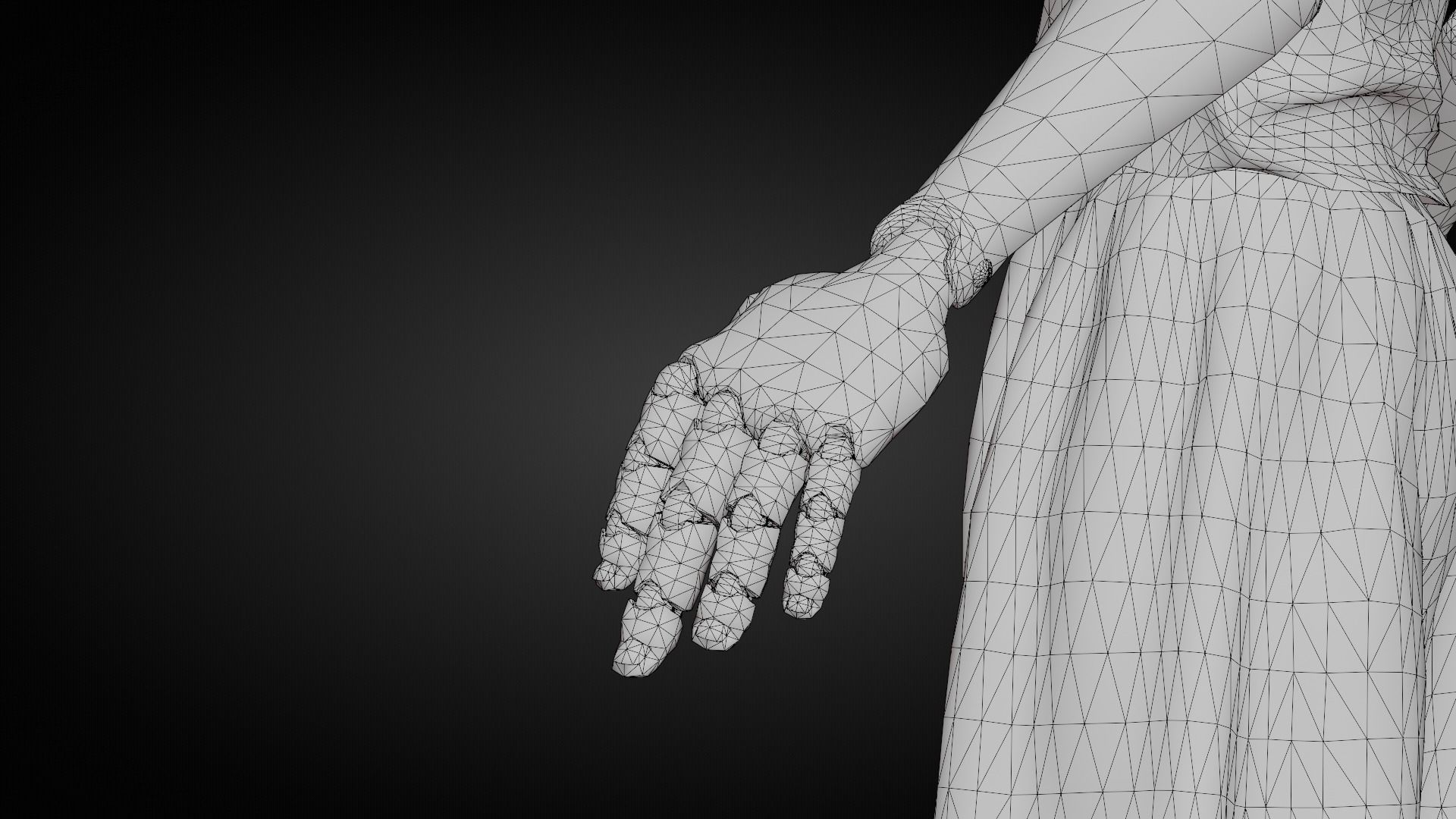 Pinocchio boy in shirt and pants Low-poly 3D model_22