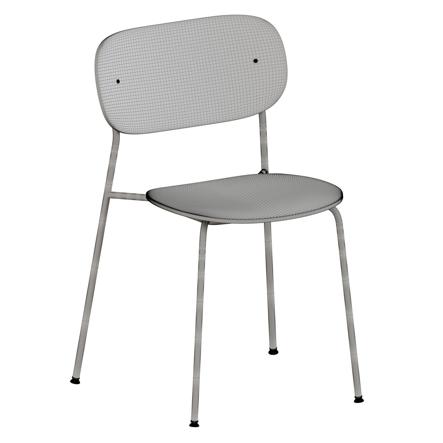 Co Dining Chair Without Armrest 3D model_4
