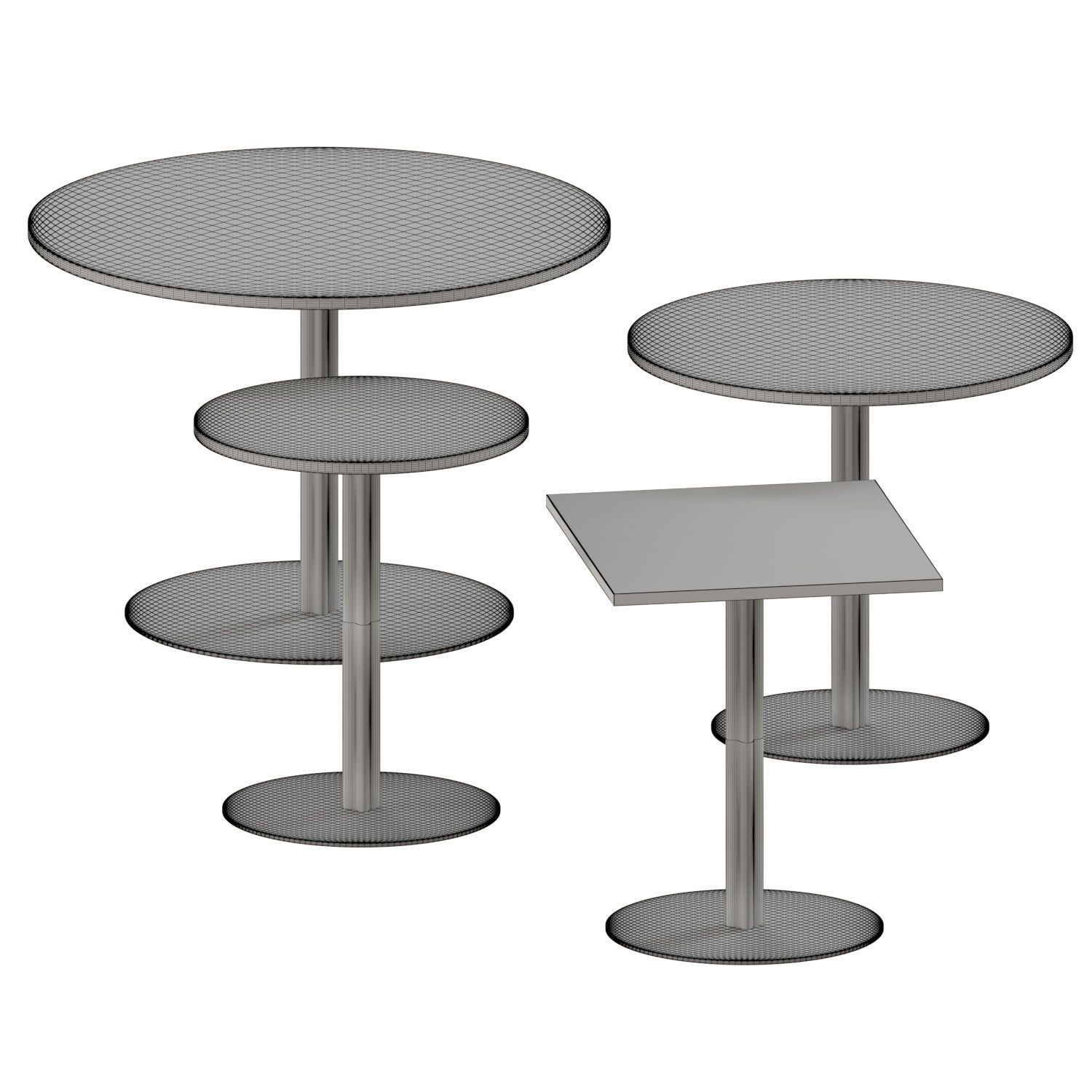 Harbour Column Dining Table 3D model_4