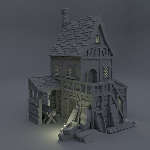 Coffin Maker Tabletop Terrain 28 MM 3D print model